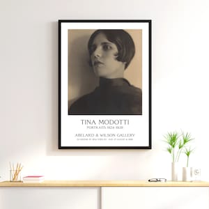 Tina Modotti Photography Exhibition Poster, Museum Quality Print, Portrait of Maria Marin de Orozco, 1920s Print, Mid Century Modern Art image 5