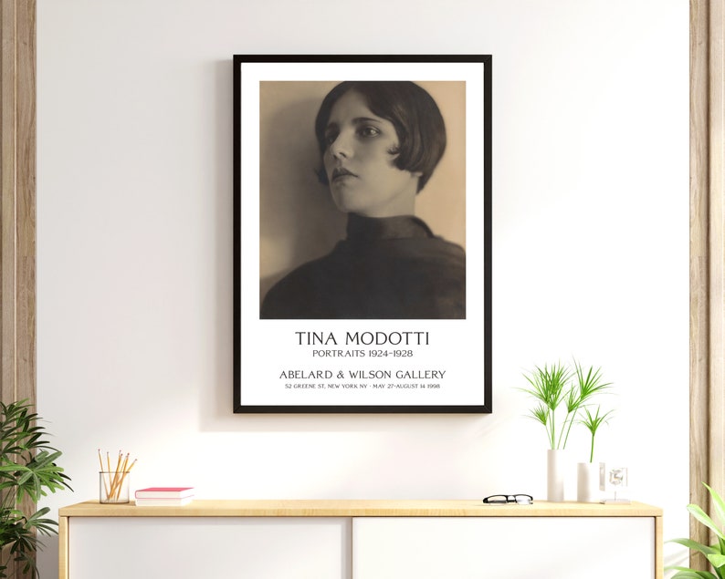 Tina Modotti Photography Exhibition Poster, Museum Quality Print, Portrait of Maria Marin de Orozco, 1920s Print, Mid Century Modern Art image 5