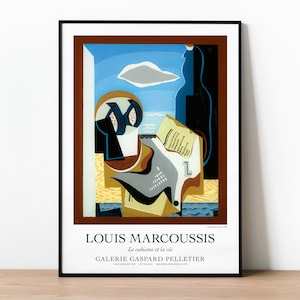 Cubist Poster, Louis Marcoussis Composition With Bird, Composition à l&#39;oiseau, Bird Painting, Cubism Print, Bird Art, Museum Quality, Birds