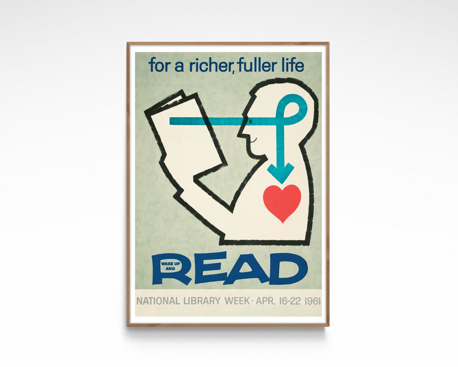 National Library Week Poster Vintage Advertising Poster USA - Etsy