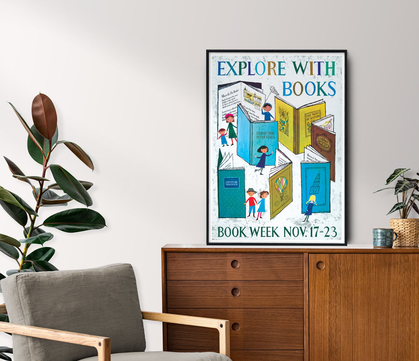 National Book Week Poster, Ideal Gift for Book Lover or Avid Reader ...