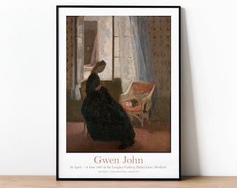 Gwen John Poster - La Chambre Sur La Cour  - Exhibition Poster - Gwen John Print - Museum Poster - Gwen John Art - Welsh Impressionist