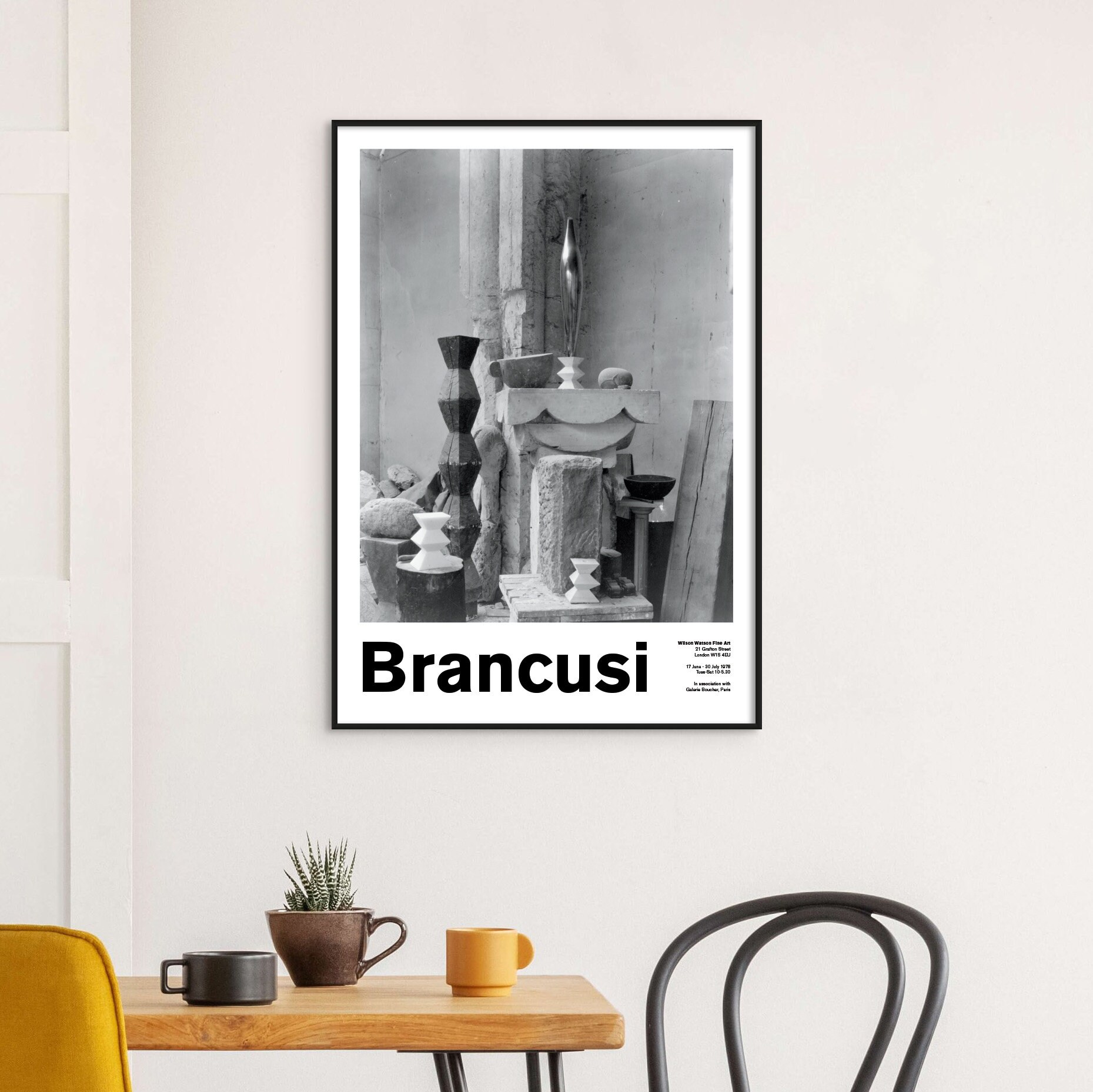 Vintage 1978 Style Constantin Brancusi Exhibition Poster