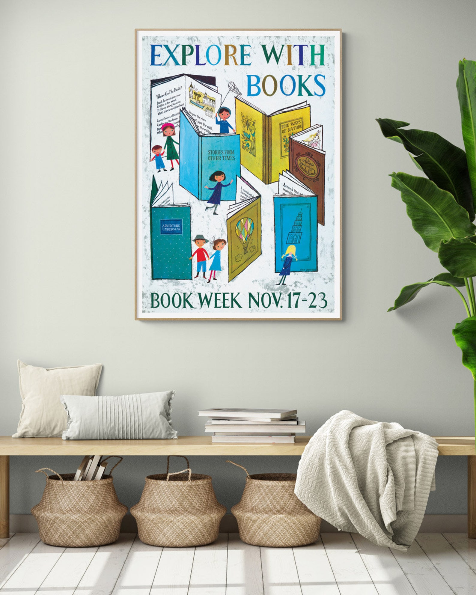 National Book Week Poster, Ideal Gift for Book Lover or Avid Reader ...