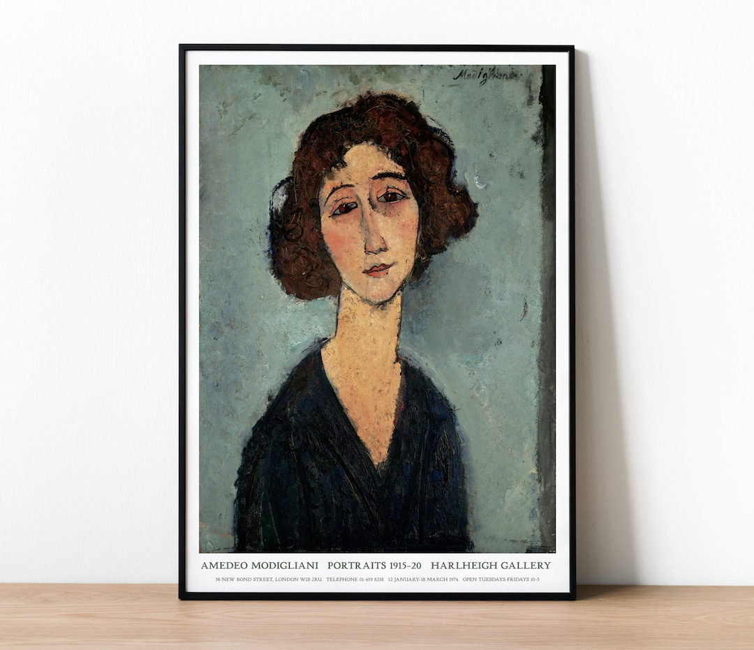 Modigliani Print, Amedeo Modigliani Exhibition Poster, Jeune Femme ...