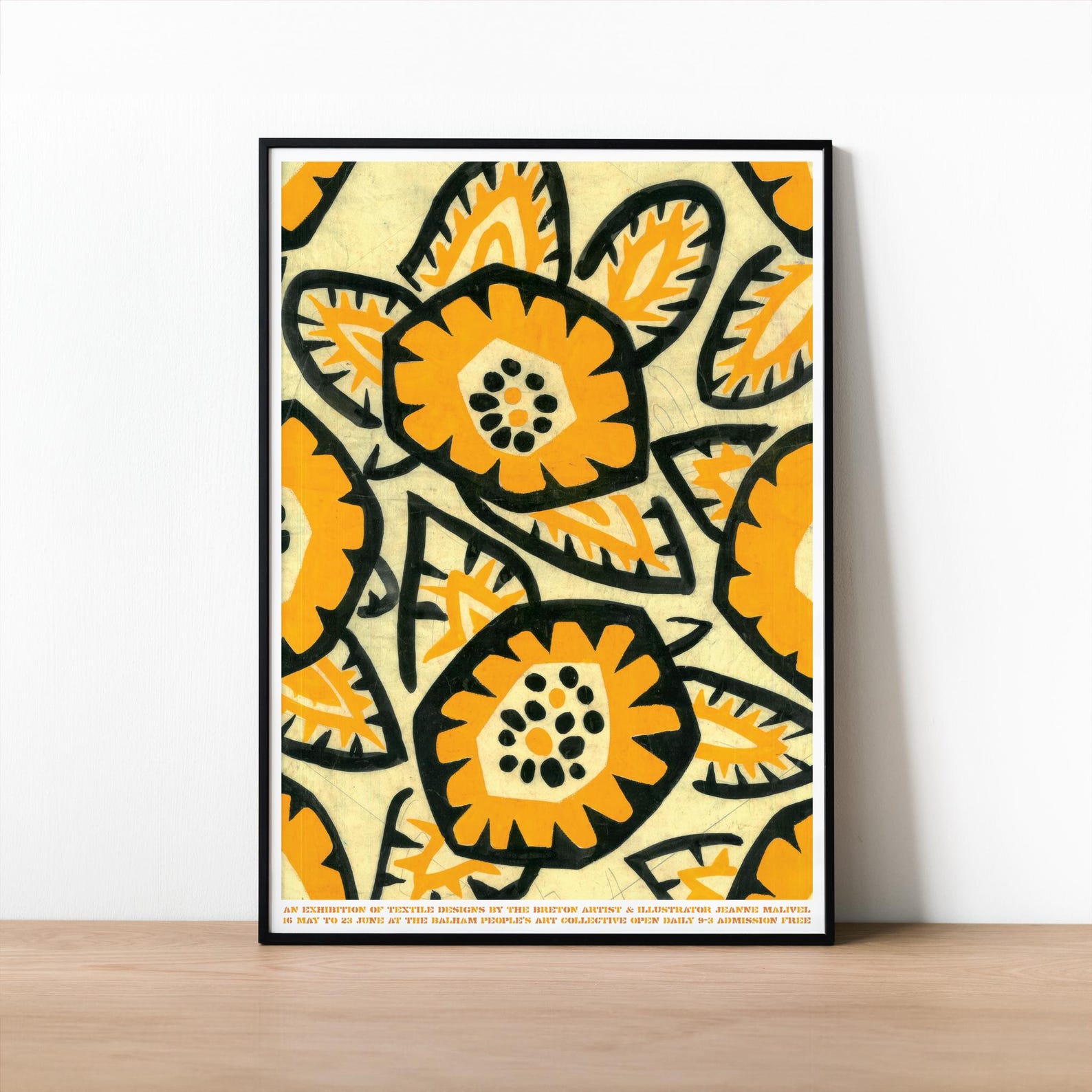 Jeanne Malivel Exhibition Poster | Breton Folk Art Textile Design ...