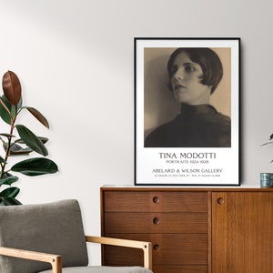 Tina Modotti Photography Exhibition Poster, Museum Quality Print, Portrait of Maria Marin de Orozco, 1920s Print, Mid Century Modern Art image 2