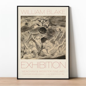 William Blake Exhibition Poster, Blake Art Poster, Blake The Last Trumpet, Blake Print, Blake Poster Print Wall Art Sizes A1/A2/A3