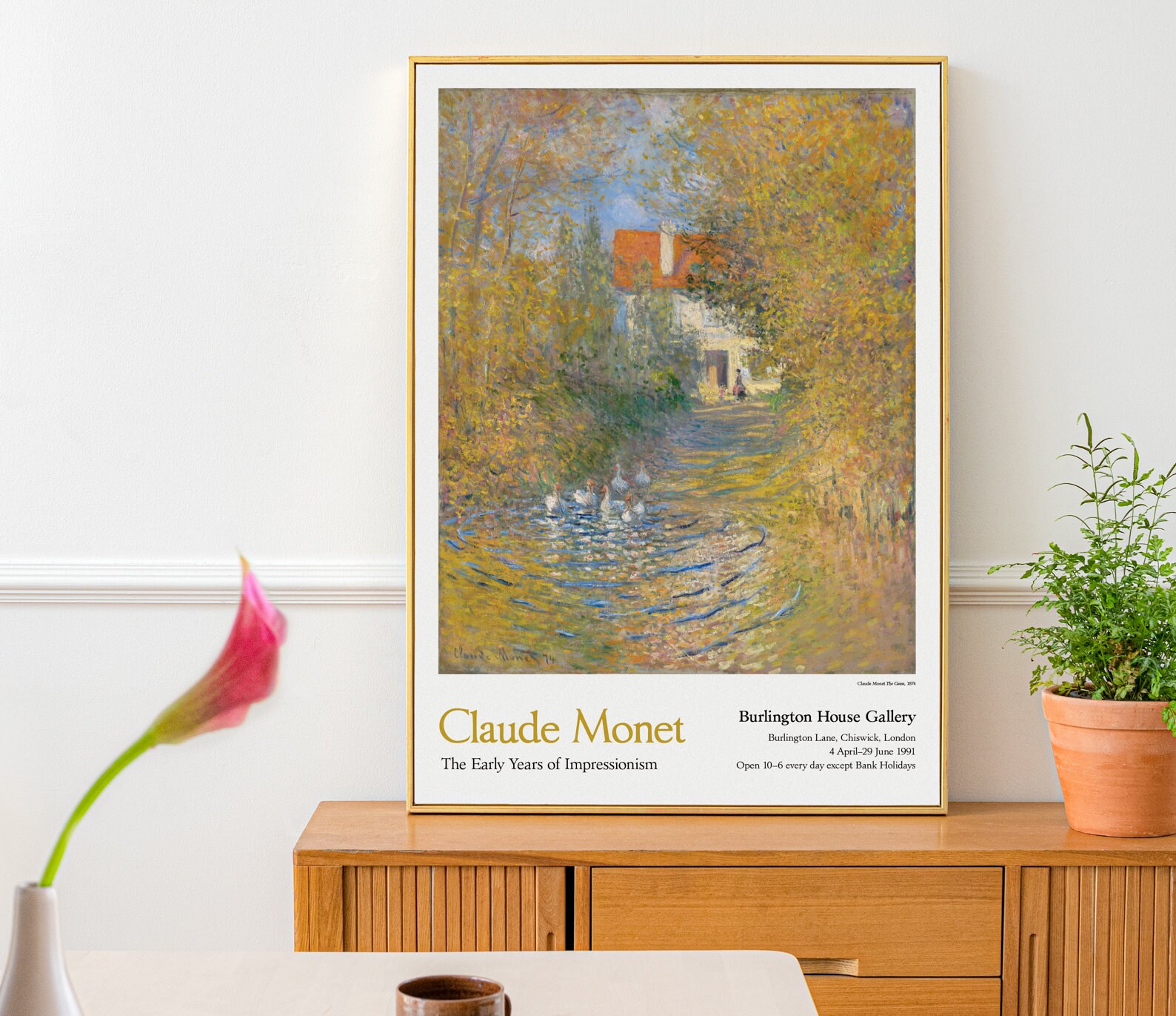世界の名画　工芸印刷　クロード・モネ『風景』アートポスター　ジークレー 世界の名画 工芸印刷 クロード・モネ『風景』アートポスター