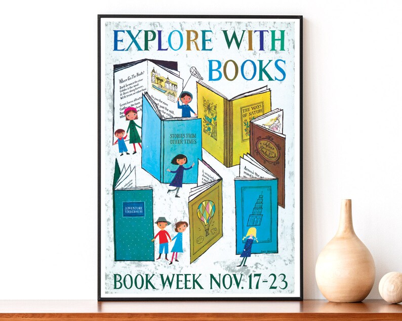 National Book Week Poster, Ideal Gift for Book Lover or Avid Reader — free download