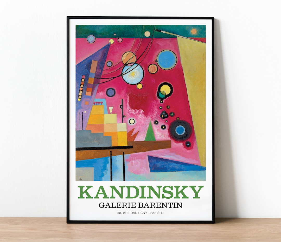 Wassily Kandinsky Exhibition Poster. Schweres Rot 1924, Heavy Red