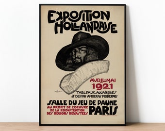 Niederländische Kunst Ausstellung Poster, Vintage Poster Weltkrieg, Kunstdruck, Wand Kunst, Wohnkultur, Gemälde Ausstellung, Museum Poster, Galerie Druck