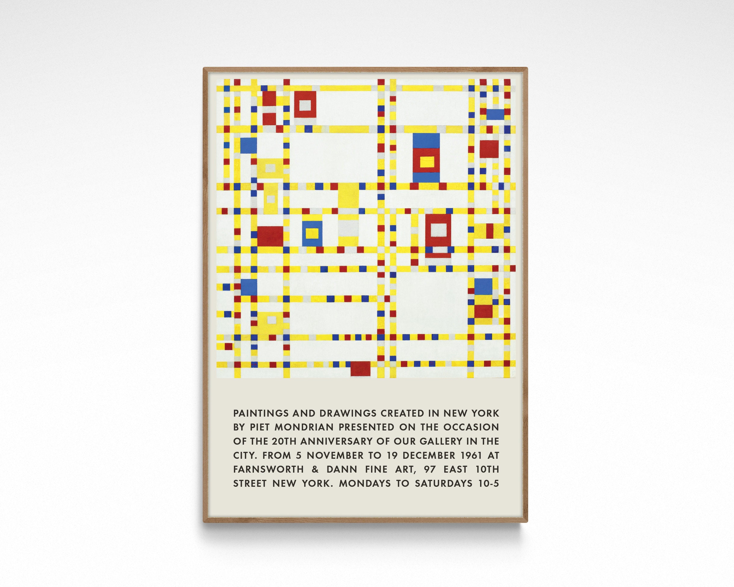 ピエト・モンドリアン美術館ポスター、ブロードウェイ・ブギ・ウギ