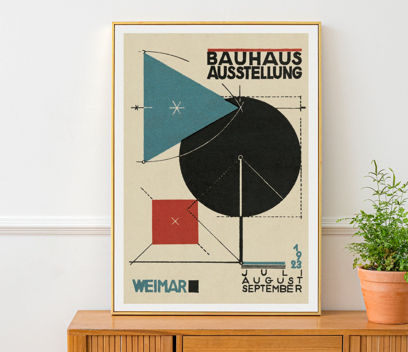 Affiche Bauhaus Weimar – Reproduction Sur Papier Mat Premium – Plusieurs Tailles