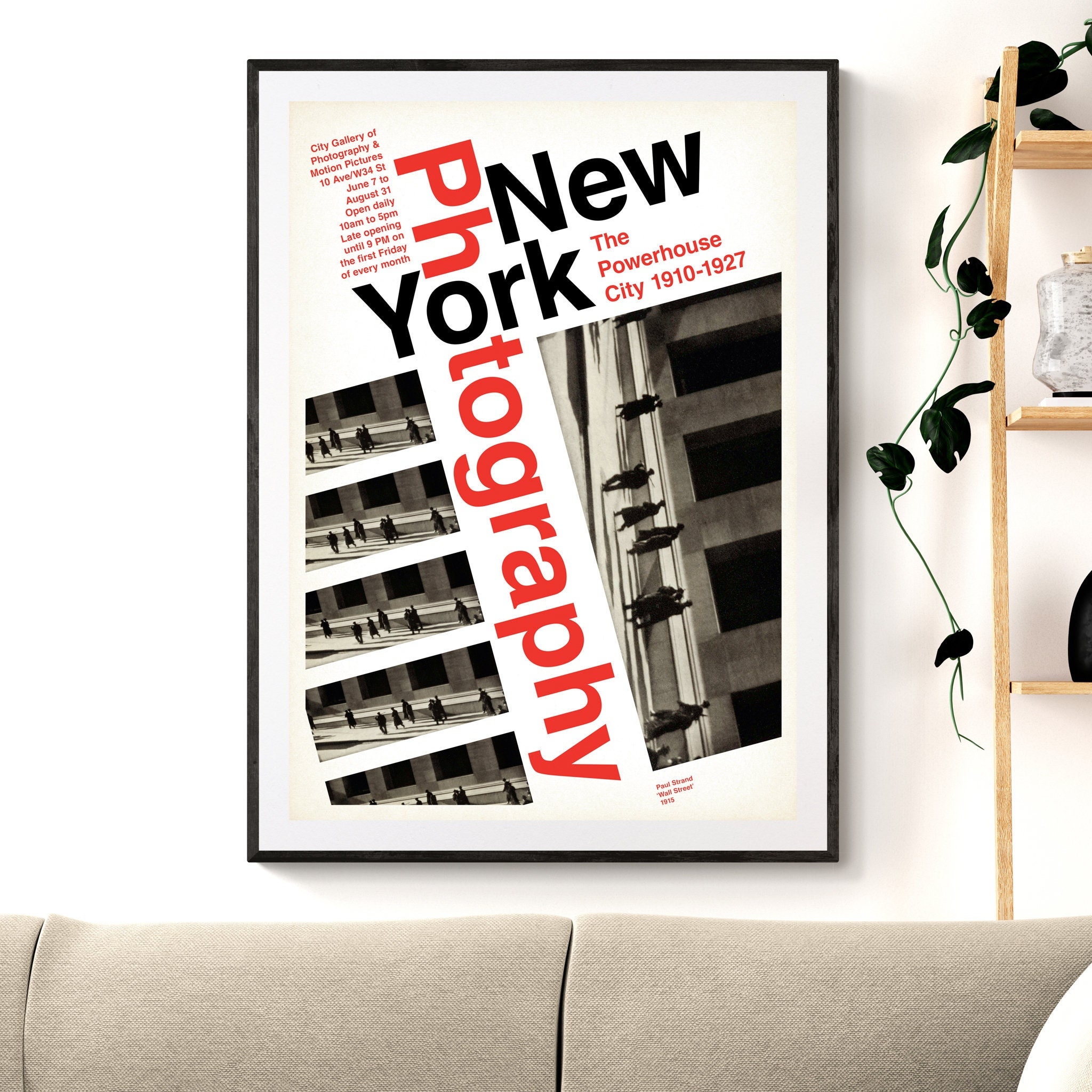 New York Photography Exhibition Poster Cool Minimalist Mid Century