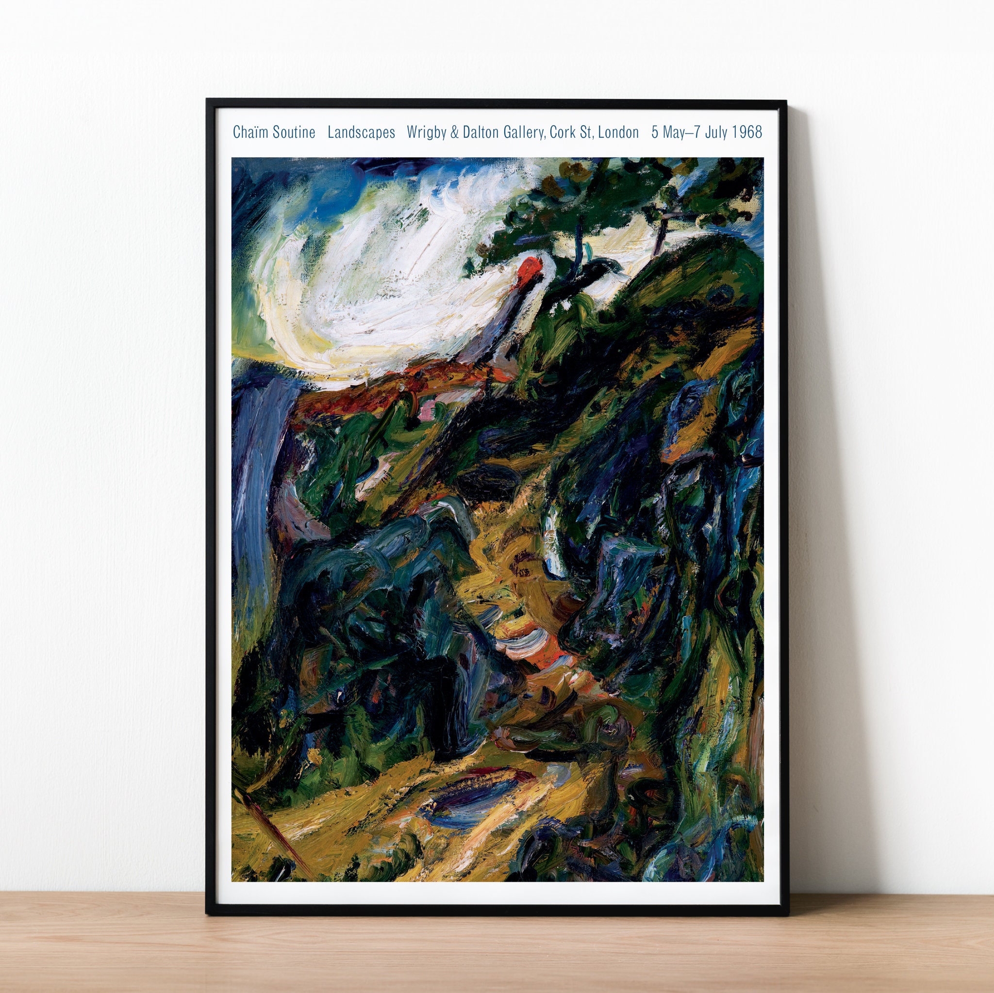 Soutine Poster Chaïm Soutine Landscape Paintings Exhibition Poster, Soutine Art ...