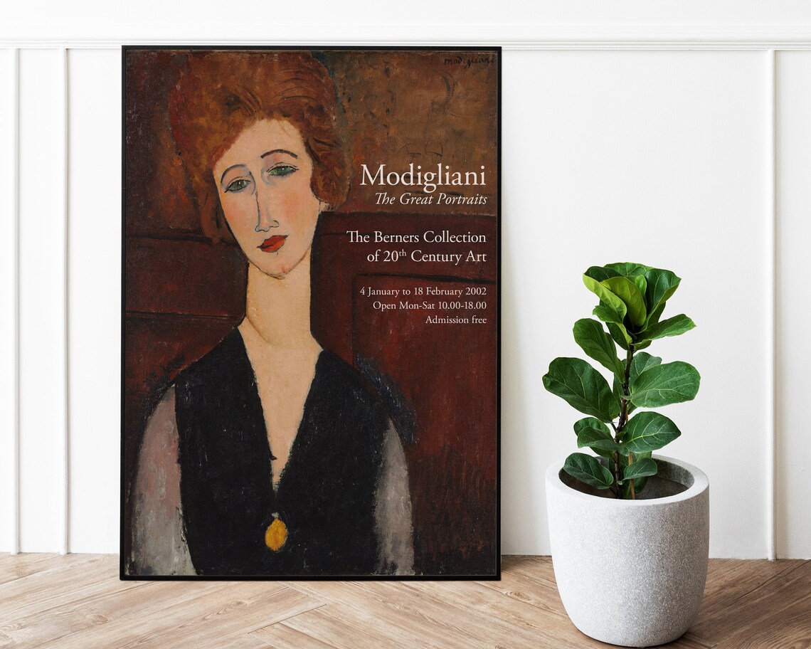 Amedeo Modigliani Exhibition Poster Gallery Quality Print Portrait