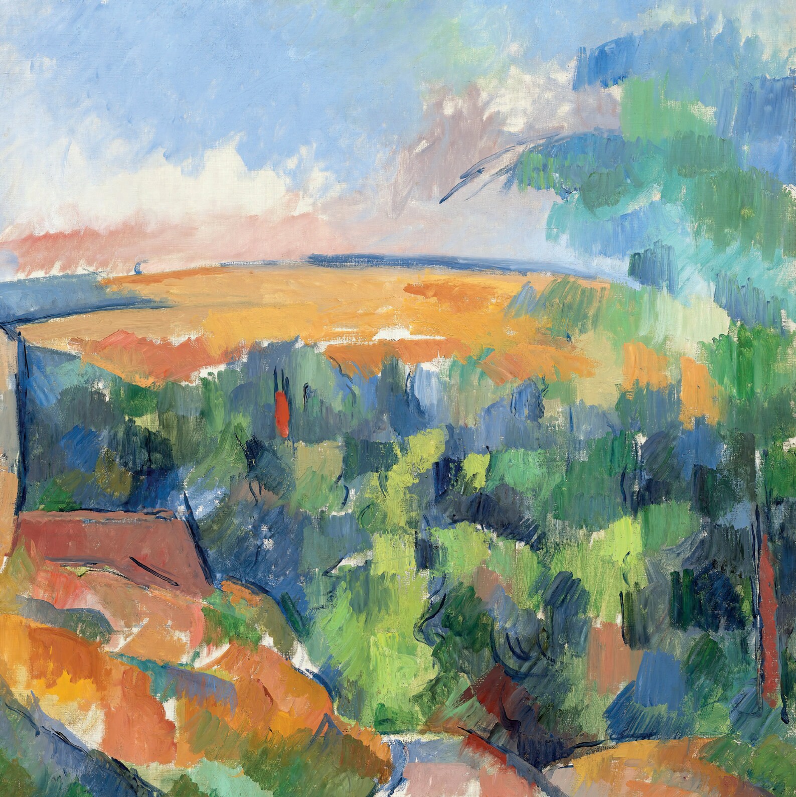 Paul Cézanne Exhibition Poster Print, the Bend in the Road 1900-1906 ...