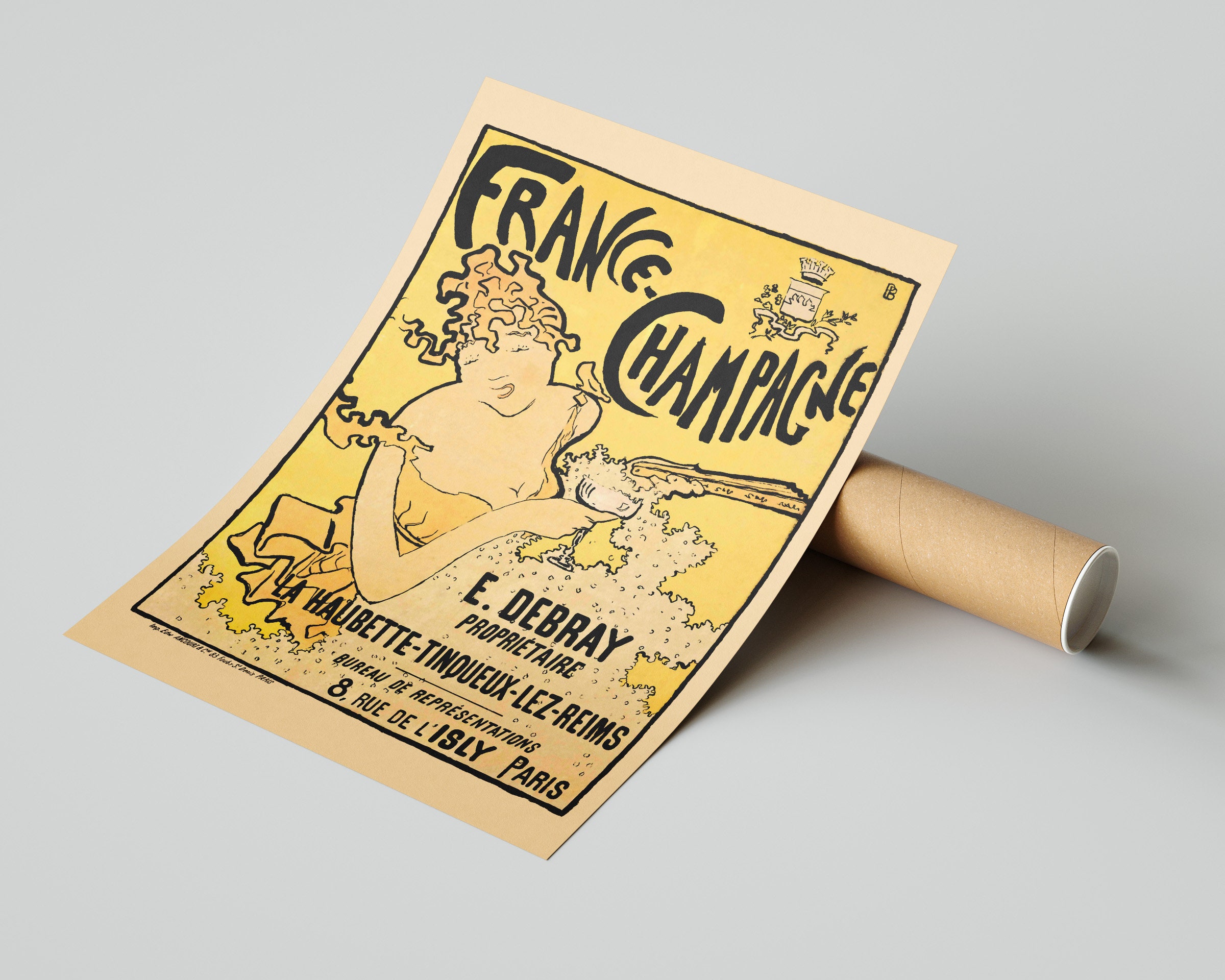 France Champagne (Vintage Alcohol Ad Poster) - Pierre Bonnard