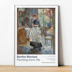 Berthe Morisot Exhibition Poster, In The Dining Room Painting, Art Gallery Print, Berthe Morisot Print, French Impressionist, Feminist Art
