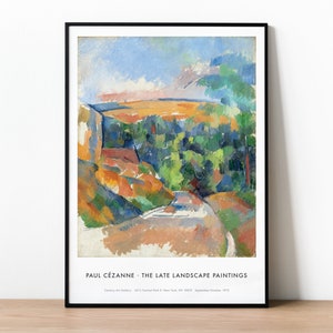 Paul Cézanne Exhibition Poster Print, The Bend In The Road 1900-1906, Post Impressionist Painting, Gallery Art, Picasso Poster Braque Cubism
