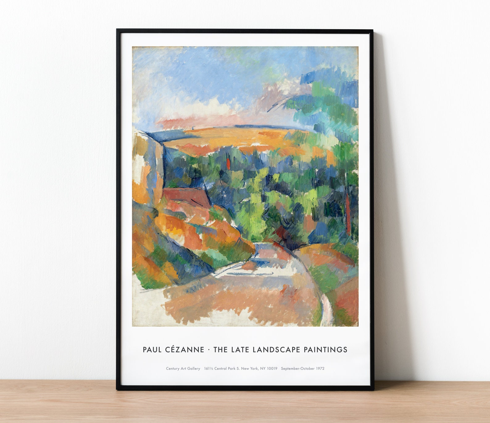 Paul Cézanne Exhibition Poster Print, the Bend in the Road 1900-1906 ...