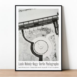 Laszlo Moholy-Nagy Photography Exhibition Poster, Museum Quality Print, From The Radio Tower Berlin Photo, Bauhaus Print, Mid Century Art