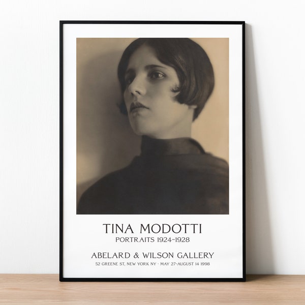 Tina Modotti Photography Exhibition Poster, Museum Quality Print, Portrait of Maria Marin de Orozco, 1920s Print, Mid Century Modern Art