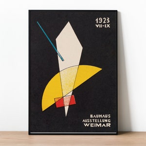 Bauhaus-Ausstellungsplakat des ungarischen Künstlers László Moholy-Nagy, basierend auf einer Postkarte für die Ausstellung 1923 des Bauhaus Weimar