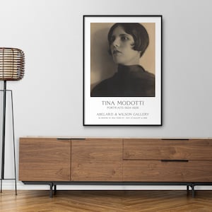 Tina Modotti Photography Exhibition Poster, Museum Quality Print, Portrait of Maria Marin de Orozco, 1920s Print, Mid Century Modern Art image 4