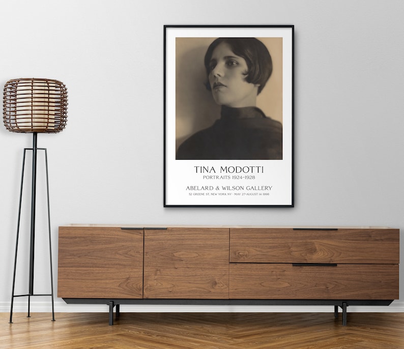 Tina Modotti Photography Exhibition Poster, Museum Quality Print, Portrait of Maria Marin de Orozco, 1920s Print, Mid Century Modern Art image 4