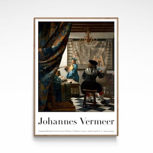 Vermeer Print, Johannes Vermeer Exhibition Poster, The Art Of Painting, Museum Poster, Wall Art Decor, Art Gifts Idea, Dutch Art, 17th C