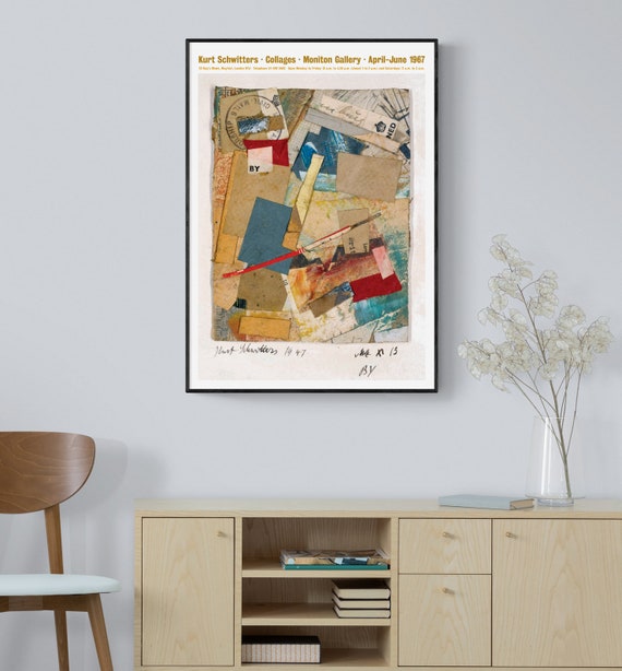 Kurt Schwitters Collage Print, Exhibition Poster, Merz Dada Art