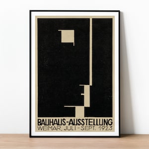 Herbert Bayer Bauhaus Poster, Bauhaus Weimar 1923 Exhibition Print, Constructivist Art, Austrian Art, Bauhaus Logo, Home Decor Wall Art Gift