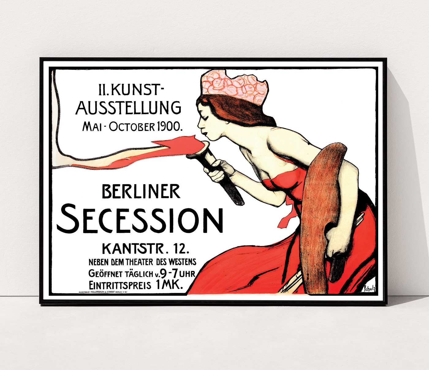 Art Nouveau Berlin Secession Exhibition Poster 1900