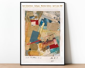 Kurt Schwitters Collage Print, Exhibition Poster, Merz Dada Art
