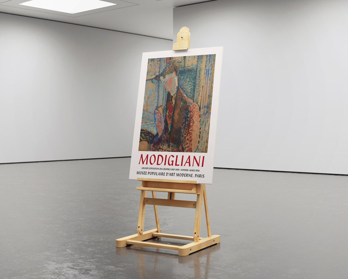 Modigliani Exhibition Poster Amedeo Modigliani Art Print Etsy