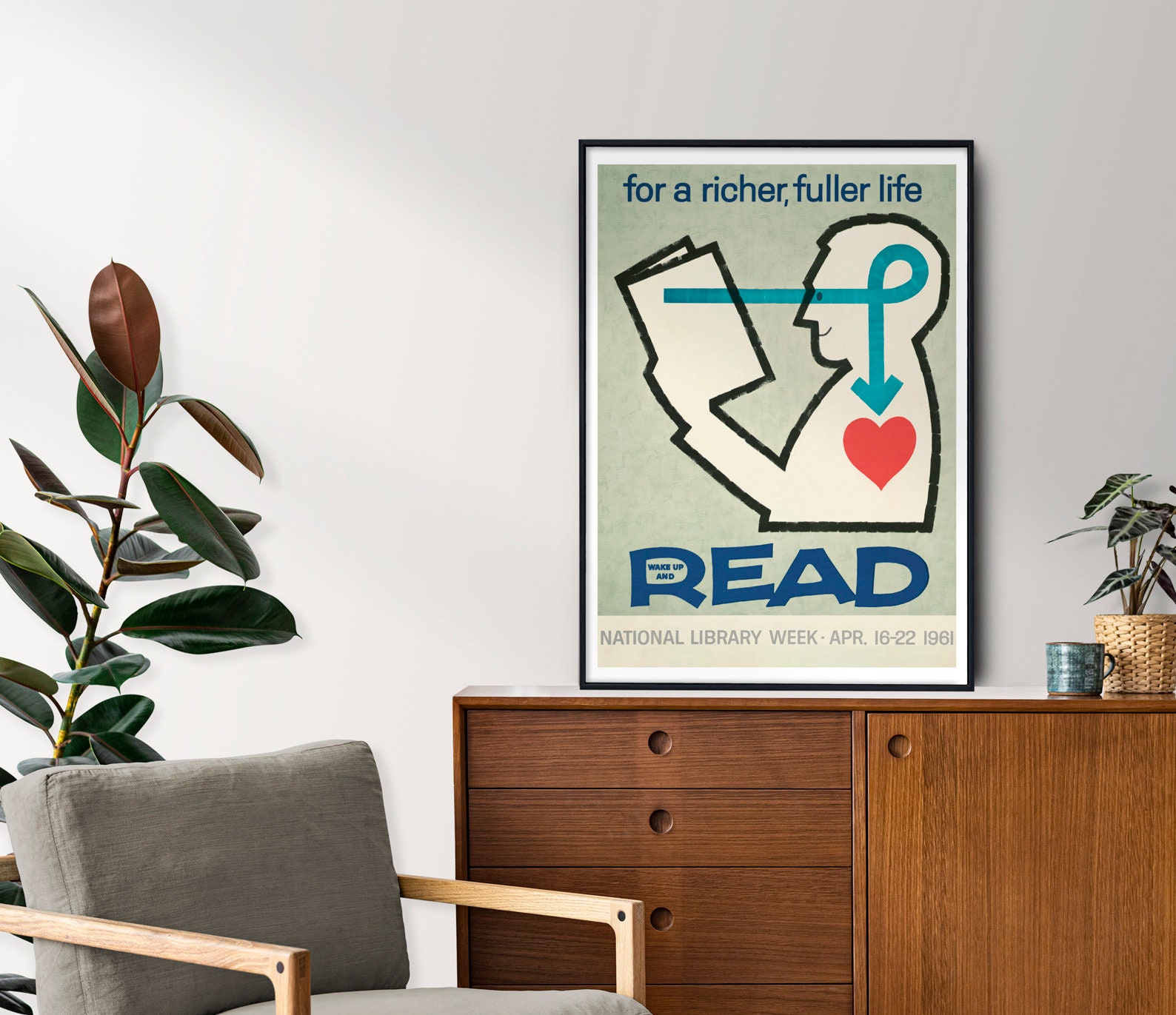 National Library Week Poster Vintage Advertising Poster USA - Etsy UK