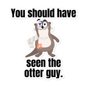 Otter Pun Bubble-Free Sticker