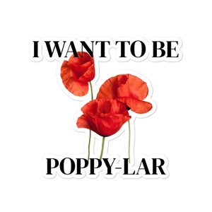 Papaver bloem bubble-vrije sticker