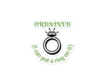 Ordained Minister Sticker