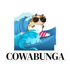Punny Cow Bubble gratis sticker