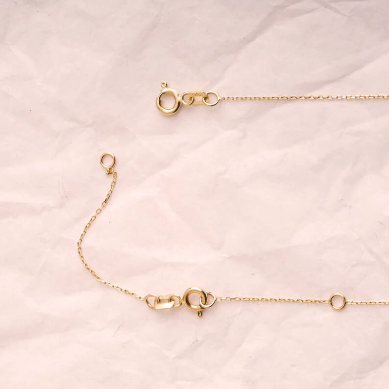 14k 18K Solid Gold Chain Extender Adjustable Gold Extender Etsy