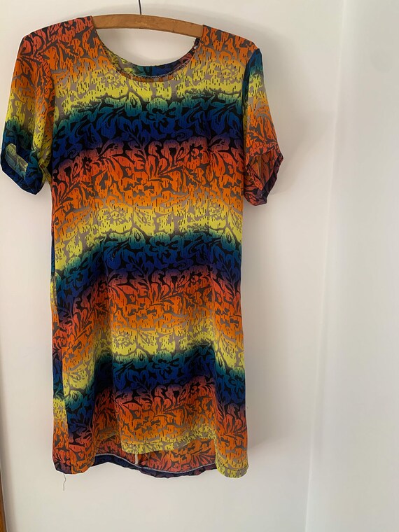 Insane VINTAGE Rainbow Rave Tshirt Dress