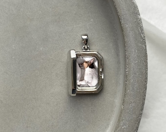 Rectangle Locket in Sterling Silver