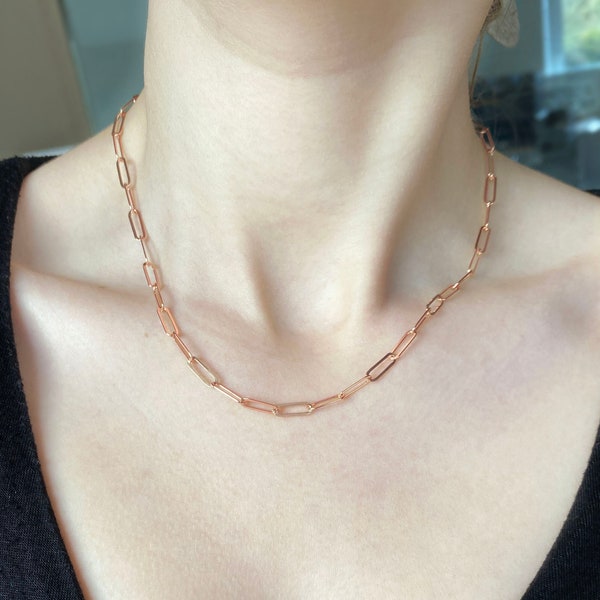 The Paper Clip Chain In Rose Gold