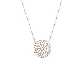 Mandala Necklace In Sterling Silver