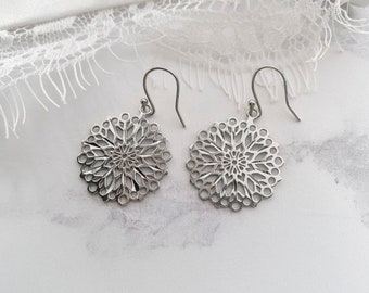 Flora Earrings In Sterling Silver