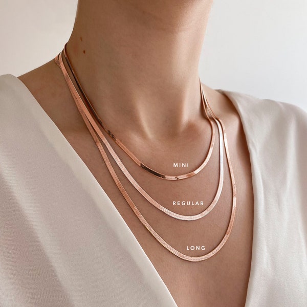 The Herringbone Chain In Rose Gold