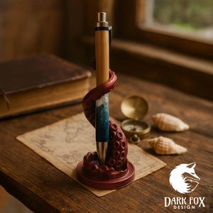 Kraken Tentacle Pen Holder: 3D Printed Desk Accessory